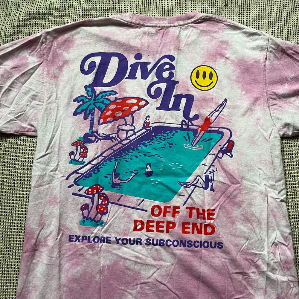 Alab Pink Tie Dye Short Sleeve T shirt Size Large